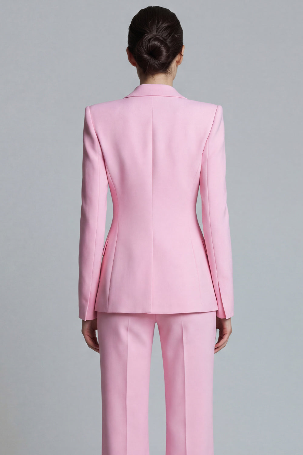 Pink 2 Piece One Button Slim Fit Peak Lapel Prom Suits with Pockets