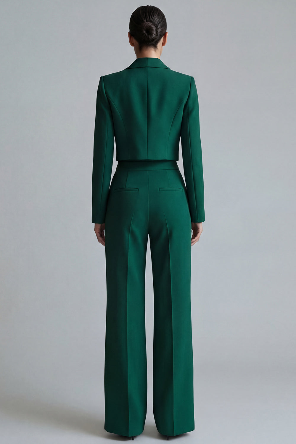 Dark Green 2 Piece Single Breasted Peak Lapel Prom Suits with Pockets