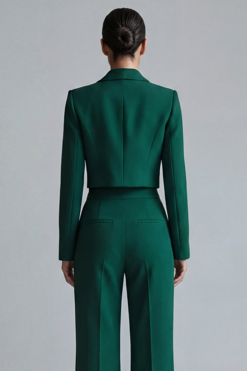Dark Green 2 Piece Single Breasted Peak Lapel Prom Suits with Pockets