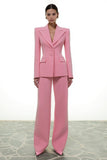 2 Piece Pink Single Breasted Peak Lapel Business Suits