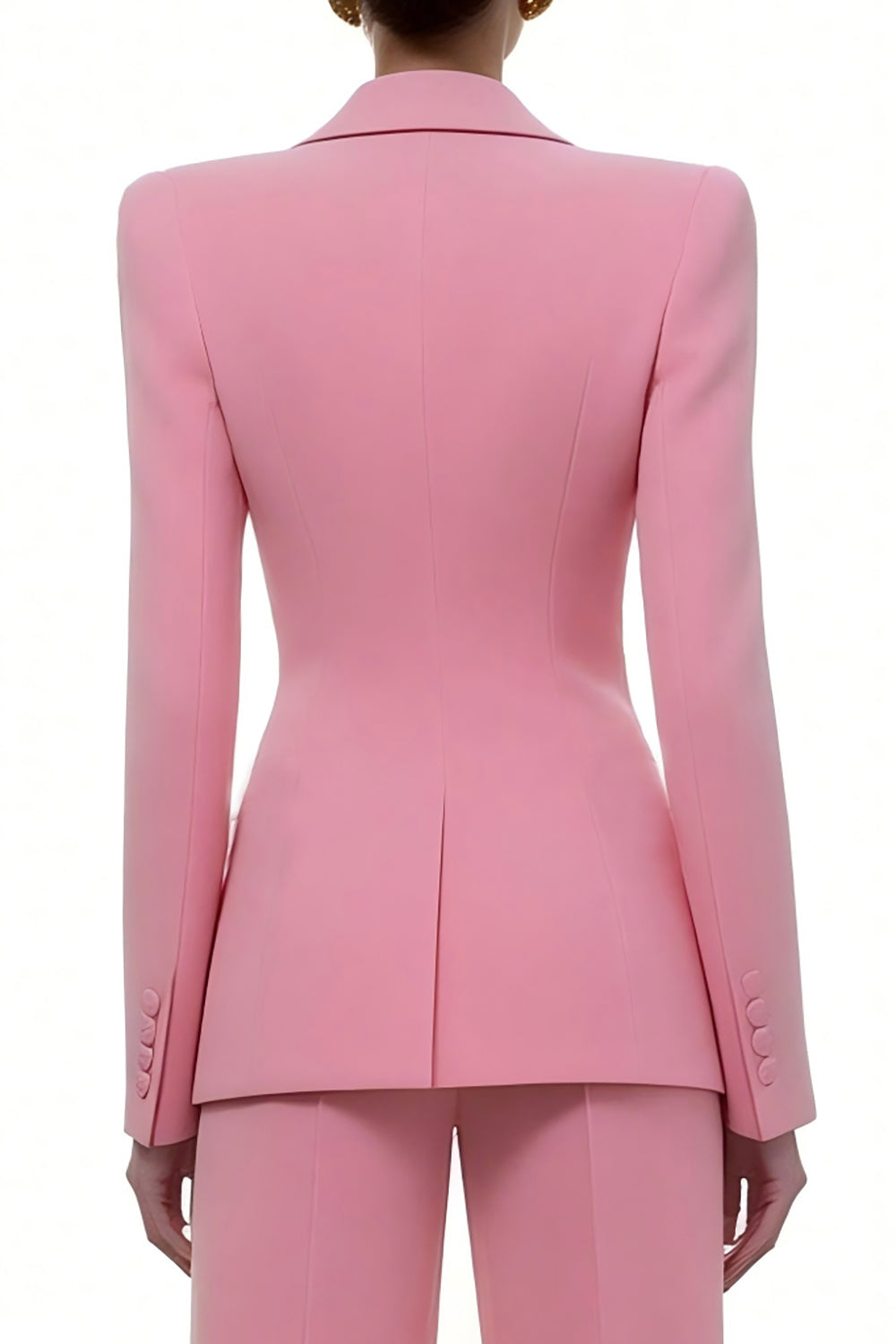 2 Piece Pink Single Breasted Peak Lapel Business Suits