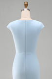 Simple White Crew Neck Bodycon Ruched Midi Rehearsal Dinner Dress