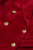 Dark Red 2 Piece Peak Lapel Double Breasted Women Business Suits