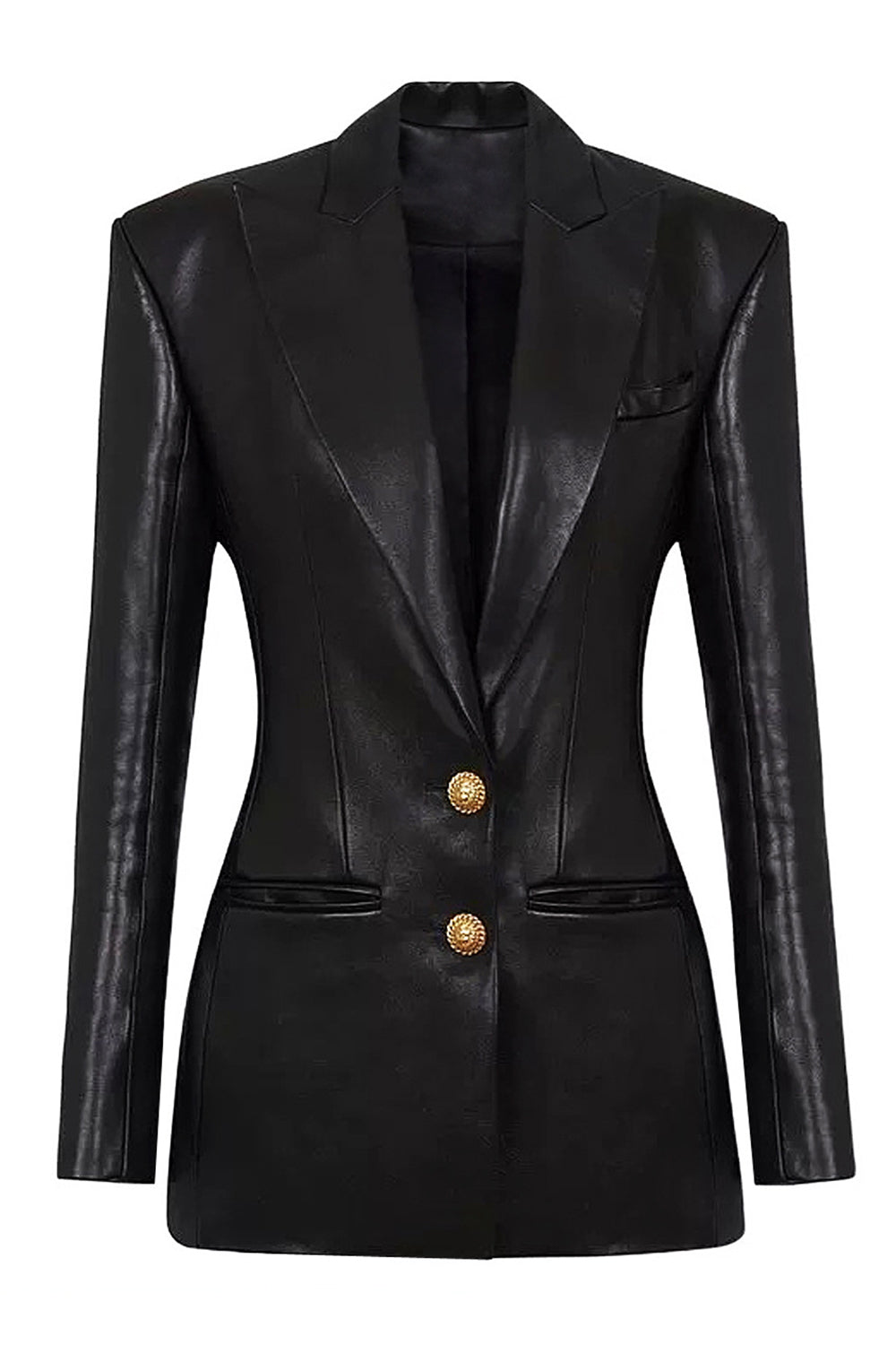Black Peak Lapel Single Breasted Women Prom Jacket