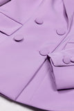 3 Piece Purple Peak Lapel Double Breasted Women Business Suits