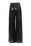 Sparkly Black and Red Sequin Peak Lapel Single Breasted Prom Suits