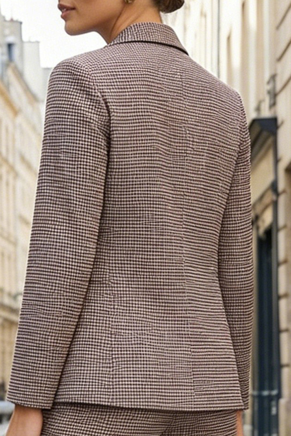 2 Piece Grey Stripe Peak Lapel Single Breasted Business Suits