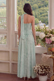Corset Neck Scarf A Line Floral Basque Waist Long Wedding Guest Dress
