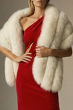 Dark Red Sheath One Shoulder Velvet Long Formal Dress with Slit