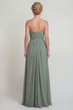 Dusty Sage Sweetheart Long A Line Mother of the Bride Dress