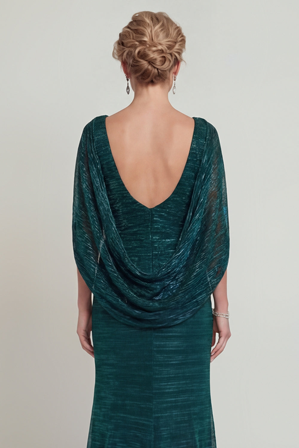 Dark Green Metallic Long Mermaid Mother of the Bride Dress