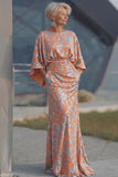 Floral Dark Green Sheath Velvet Boat Neck Long Mother of the Bride Dress with Pockets