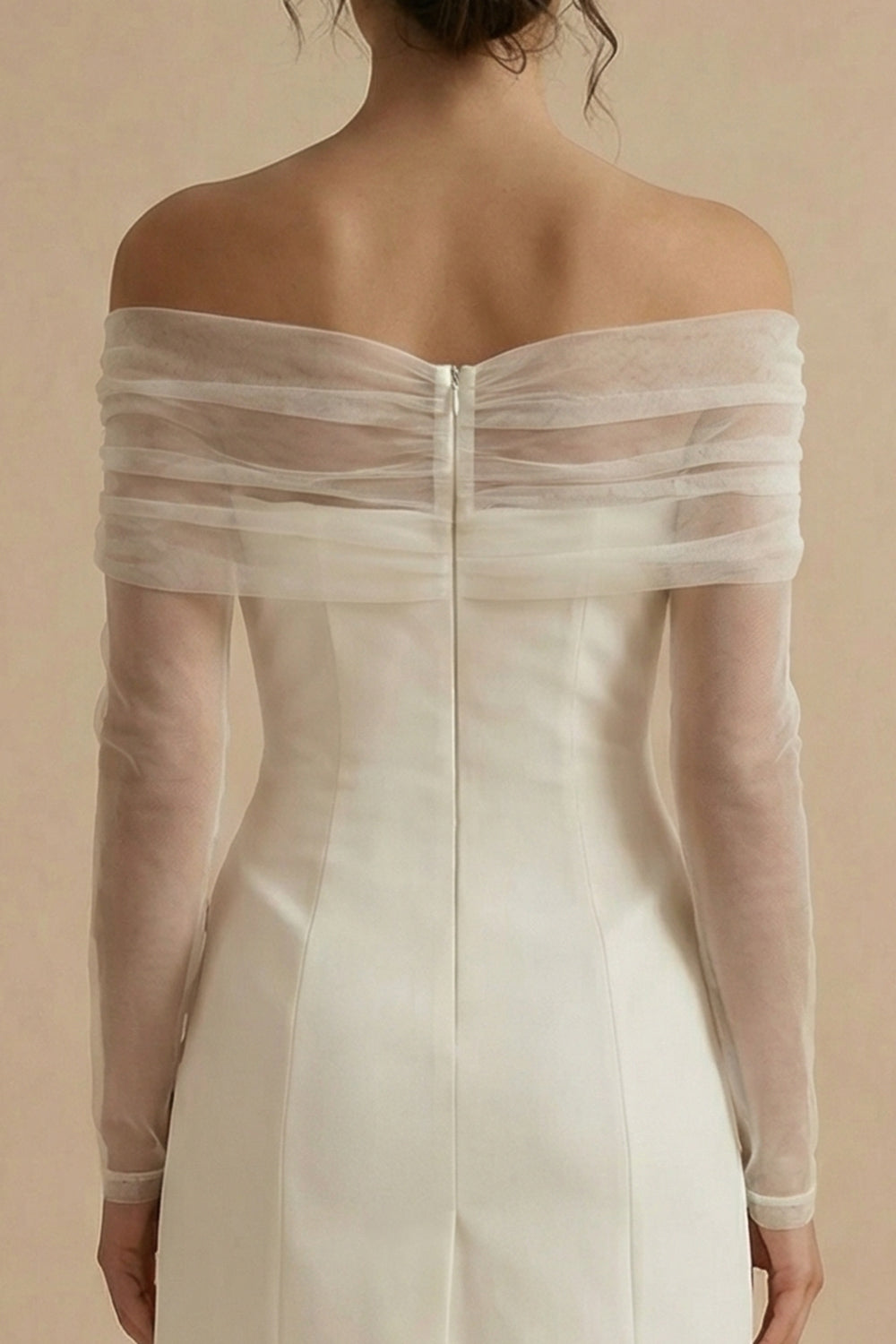 White Short Off the Shoulder Bodycon Graduation Dress