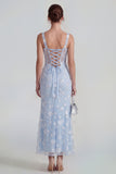 Apricot Corset Mermaid Ruched Thick Straps Maxi Wedding Guest Dress