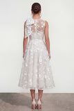 Lilac A Line Round Neck Maxi Wedding Guest Dress with Pockets