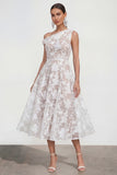 Yellow Floral A Line One Shoulder Maxi Wedding Guest Dress