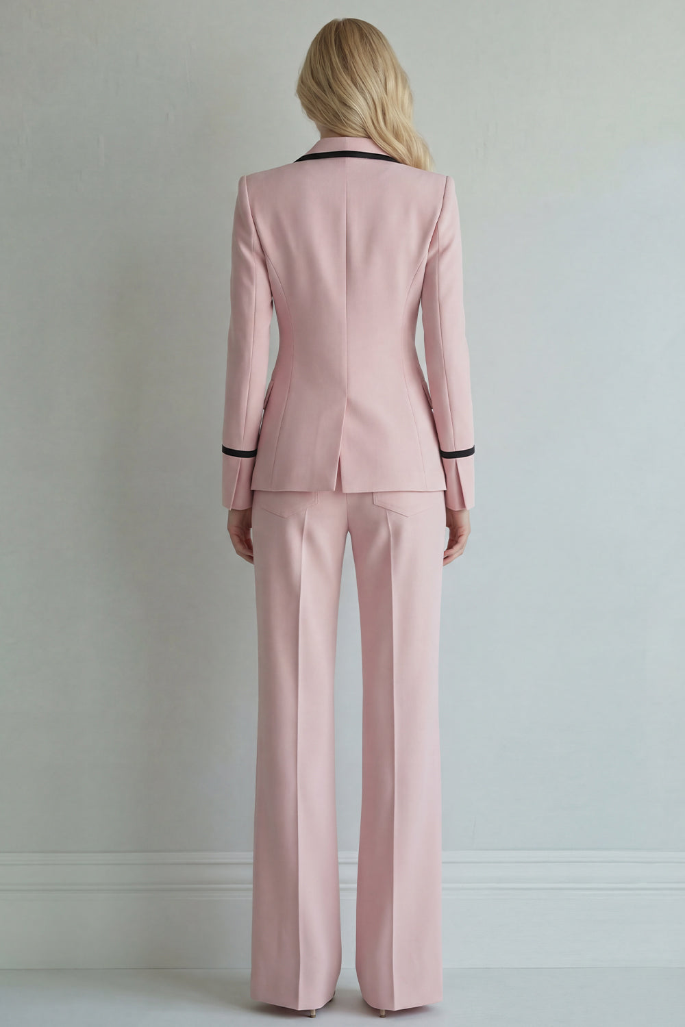 Ivory Peak Lapel Single Breasted 2 Piece Wide Leg Prom Suits