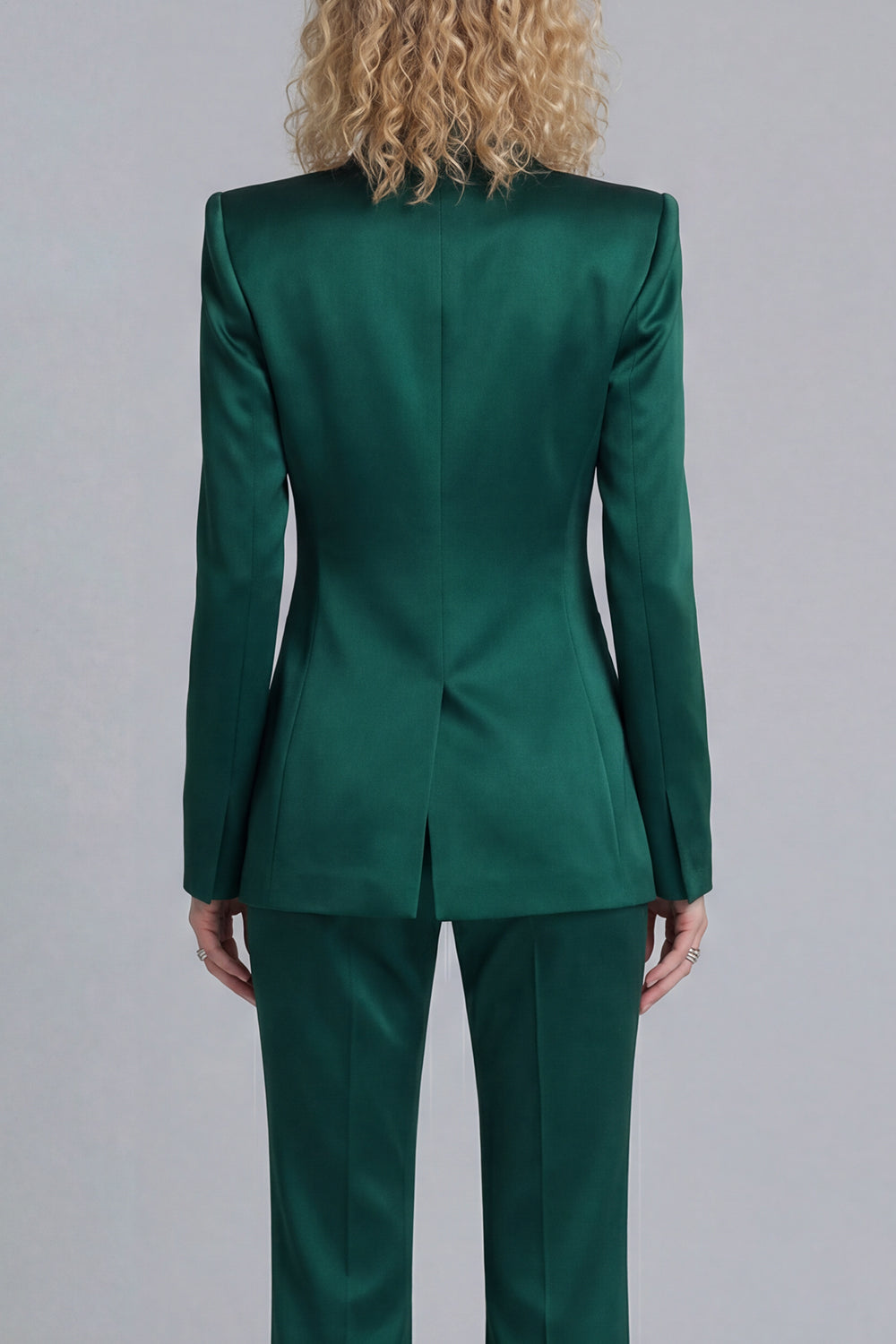 Blue Peak Lapel Single Breasted 2 Piece Wide Leg Prom Suits