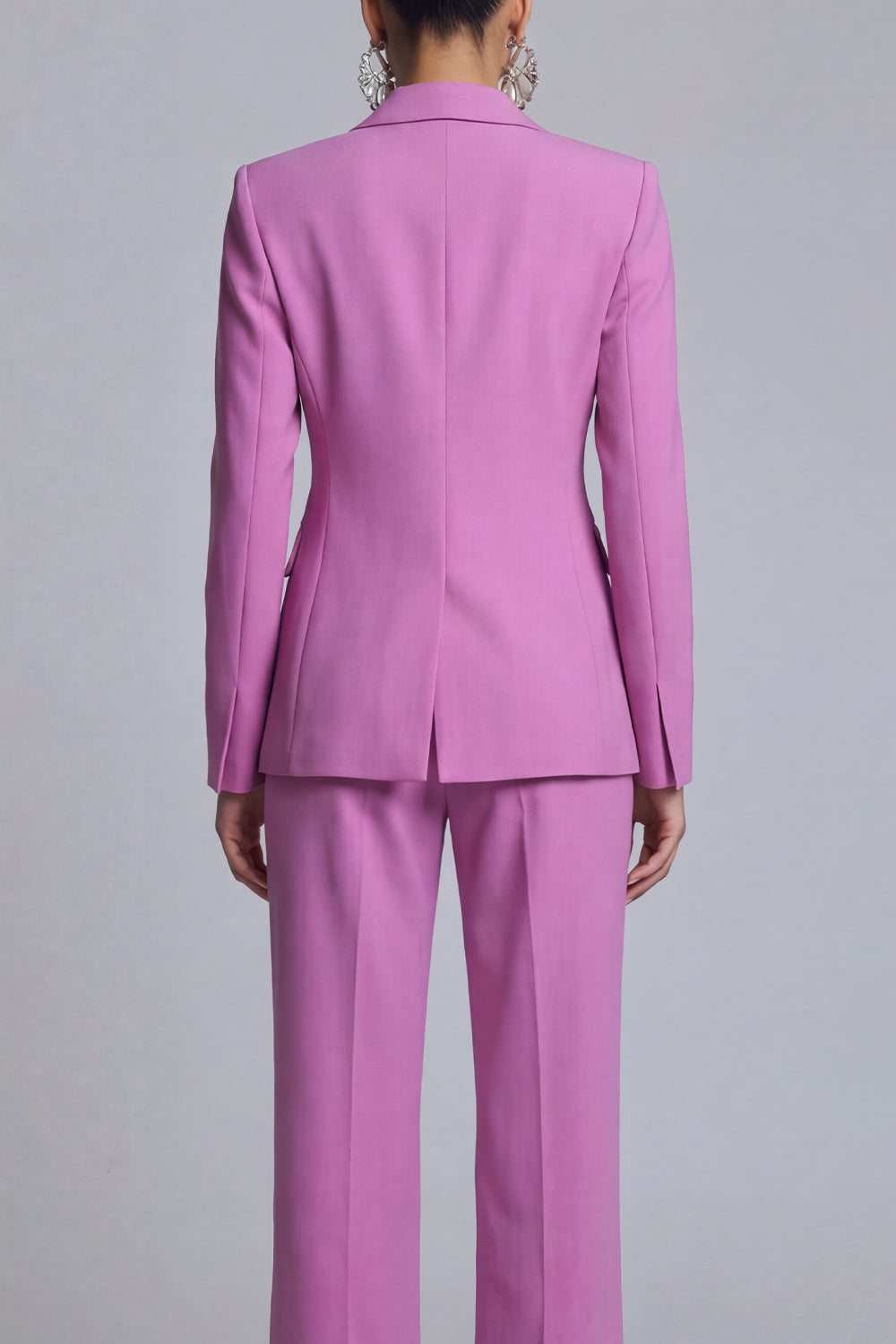 Peak Lapel 2 Piece Purple Single Breasted Slim Fit Prom Suits