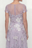 Dusty Purple Maxi Floral A Line Mother of the Bride Dress