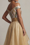 Asymmetrical A Line Champagne Mother of the Bride Dress with Ruffles