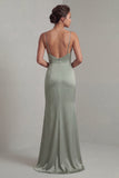 Long Mermaid Sparkly Light Green Sequin Mother of the Bride Dress with Cape
