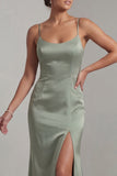 Long Mermaid Sparkly Light Green Sequin Mother of the Bride Dress with Cape
