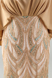 Mermaid Sparkly Champagne Sequin Long Mother of the Bride Dress