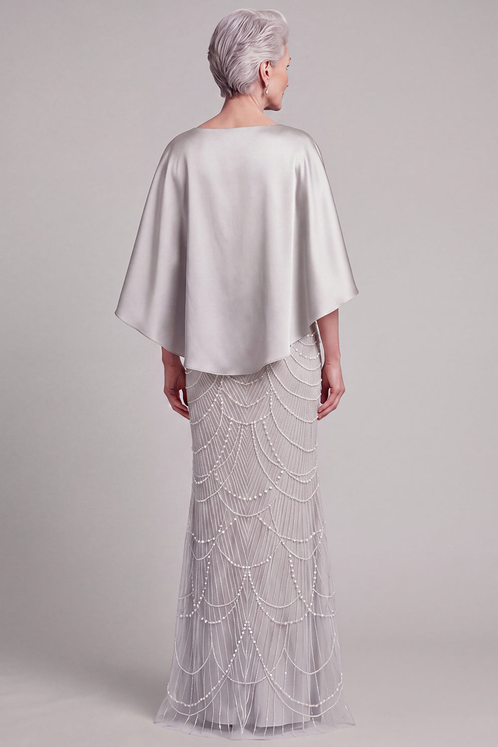 Mermaid Sparkly Champagne Beaded Long Mother of the Bride Dress with Pockets