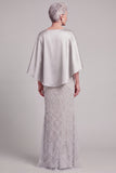 Mermaid Sparkly Champagne Beaded Long Mother of the Bride Dress with Pockets