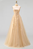 Strapless A Line Corset Floral Blush Neck Scarf Long Prom Dress