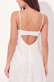 Sparkly White Spaghetti Straps Sequin Short A Line Graduation Dress