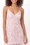 Sparkly Pink Spaghetti Straps Short A Line Floral Sequin Graduation Dress