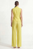 Lemon Yellow 2 Piece Peak Lapel Single Breasted Business Suits
