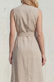 Shawl Lapel Khaki 2 Piece Wide Leg Business Suits with Belt