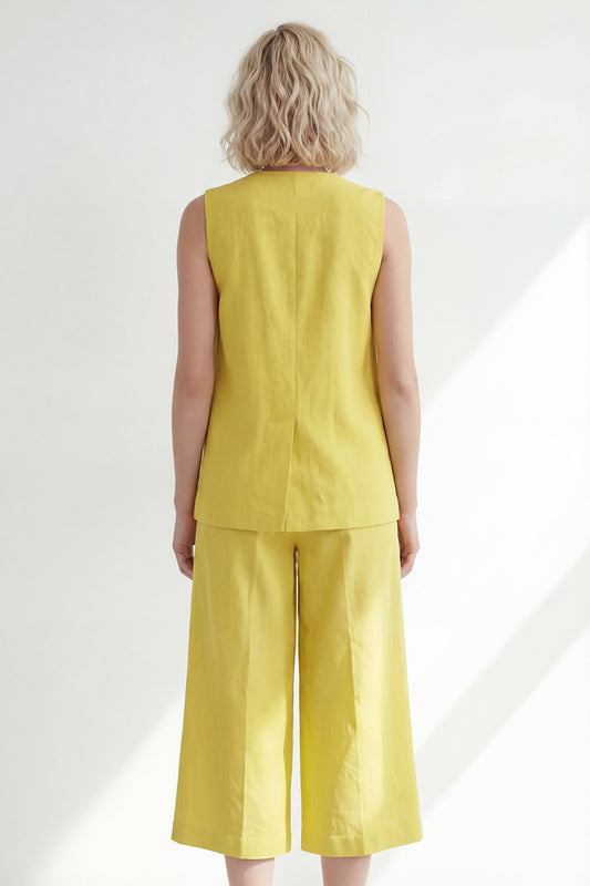 Shawl Lapel Butter Yellow 2 Piece Single Breasted Business Suits