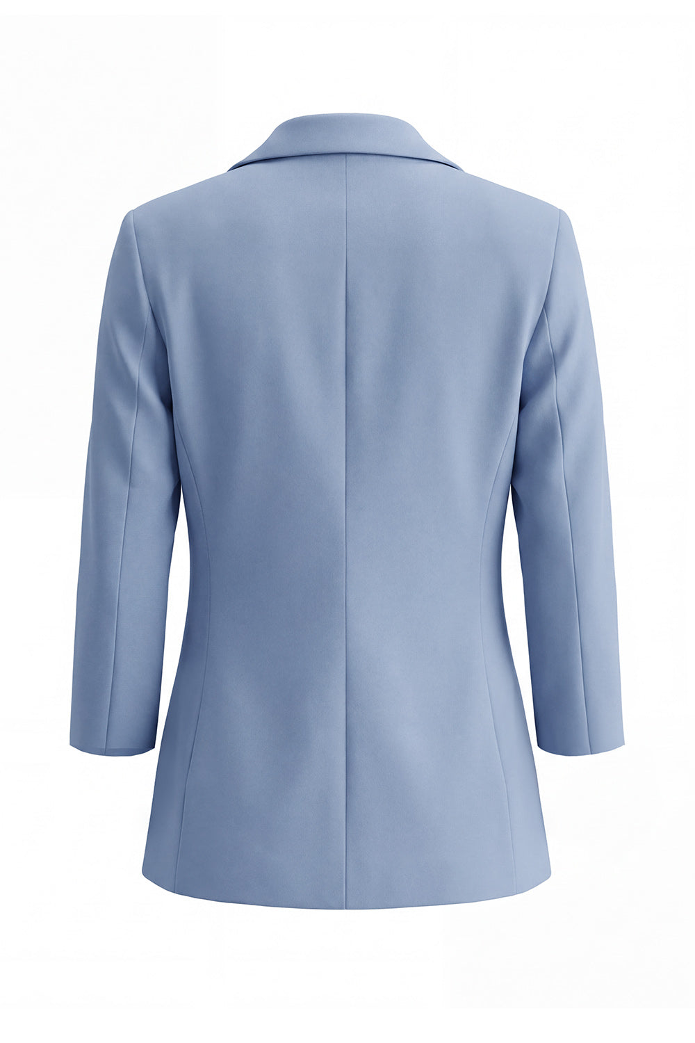 Dusty Blue Notched Lapel 2 Piece Single Breasted Business Suits with Pockets