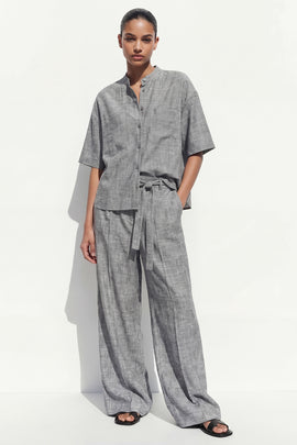 Grey 2 Piece Single Breasted Business Suits with Pockets