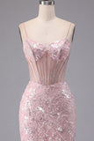 Sparkly Dark Green Corset Tight Short Floral Homecoming Dress with Beading