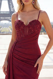 Sparkly Burgundy Tight Short Beaded Ruched Homecoming Dress with Side Cape