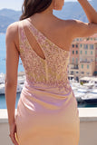 Corset Beaded Sparkly Champagne Tight Short Keyhole Homecoming Dress