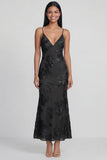 Sage Green Floral Mermaid Maxi Spaghetti Straps Beach Wedding Guest Dress