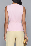 Pink and Butter Yellow Shawl Lapel 2 Piece Business Suits with Sash