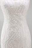 Sparkly White Beaded Thick Straps Floral Tight Short Cocktail Dress