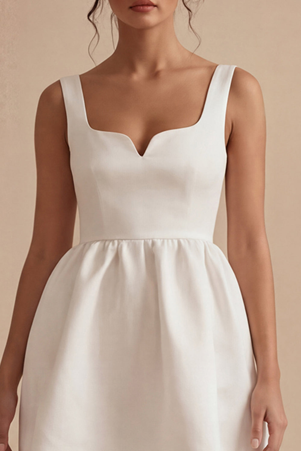 ZAPAKASA Women White Short Graduation Dress A Line Thick Straps Bachelorette Dress ZAPAKASA Women White Short Graduation Dress A Line Thick Straps Bachelorette Dress