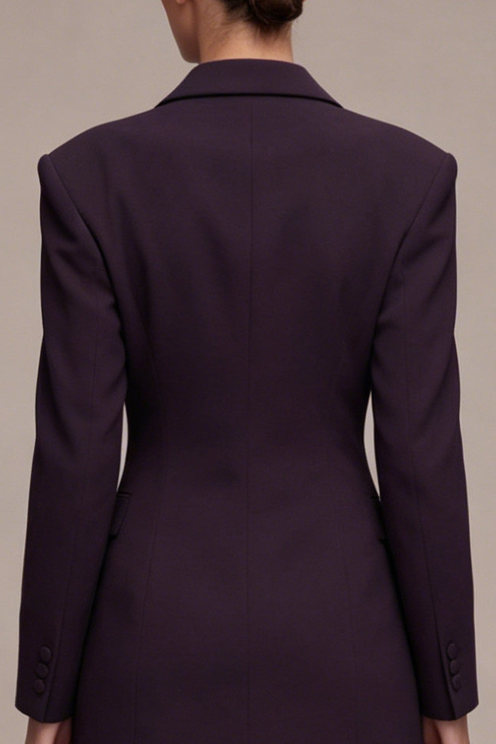 Black Single Breasted Peak Lapel Short Blazer Dress