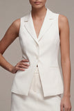 2 Piece Notched Lapel Slim Fit White Short Single Breasted Business Suits