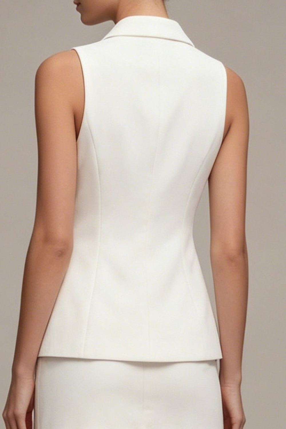2 Piece Notched Lapel Slim Fit White Short Single Breasted Business Suits