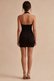 Halter Backless Tight Little Black Dress