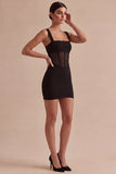 Corset Square Neck Tight Little Black Dress